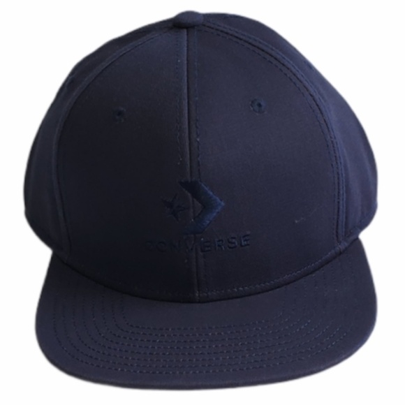 LAST TWO AVAILABLE!! - New Converse Men's Lockup Logo Snapback Hat Cap Navy Blue - Picture 1 of 11